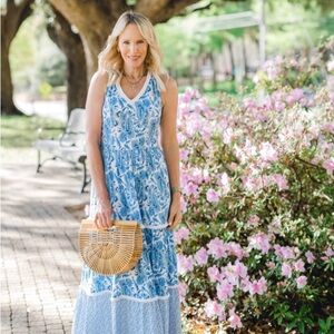NWT Cabana Life Charleston Tiered Maxi Dress SPF $175